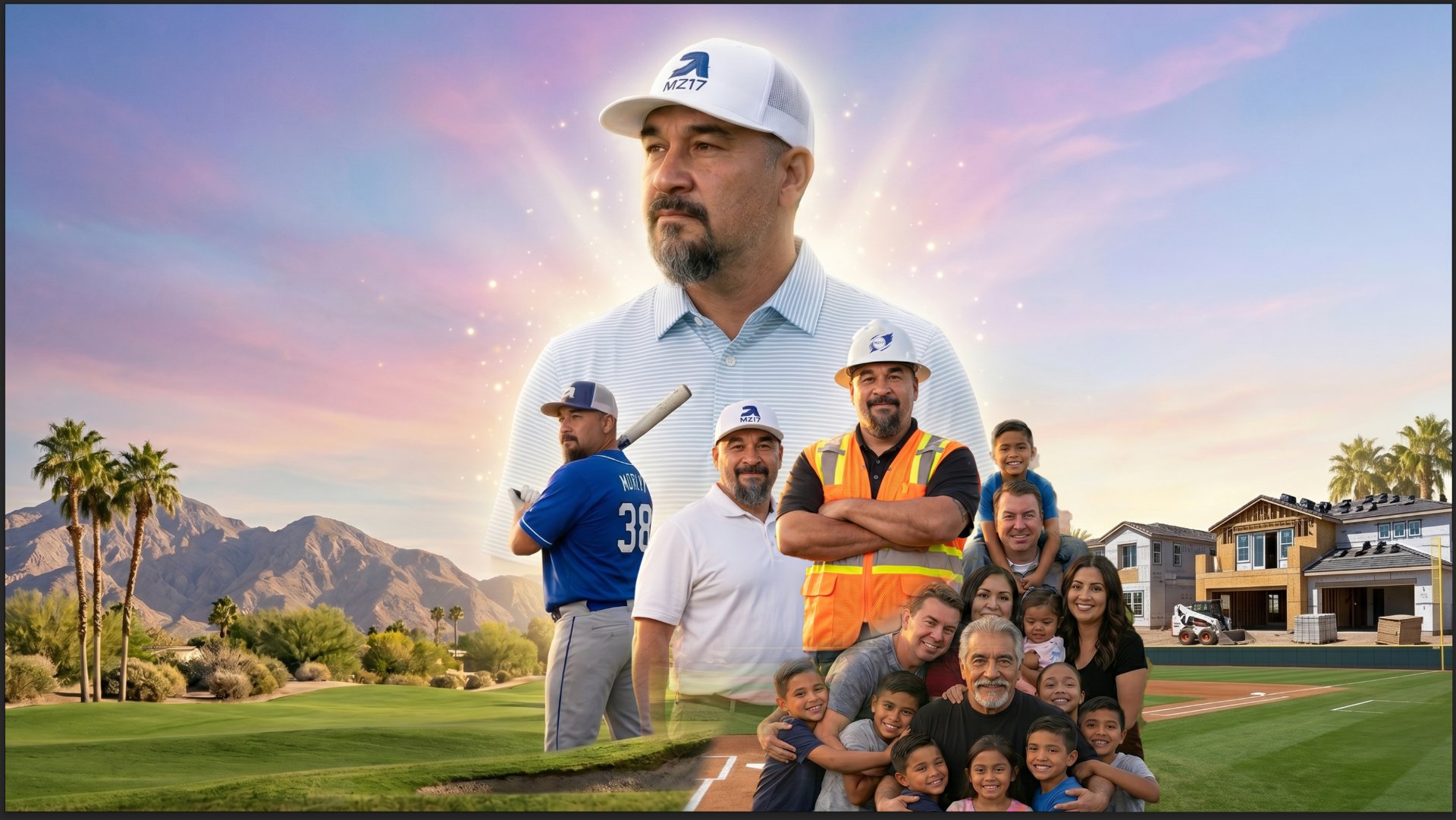 Matt Zavala — golfer, coach, builder, father — with the families and students the Matty Z Foundation serves